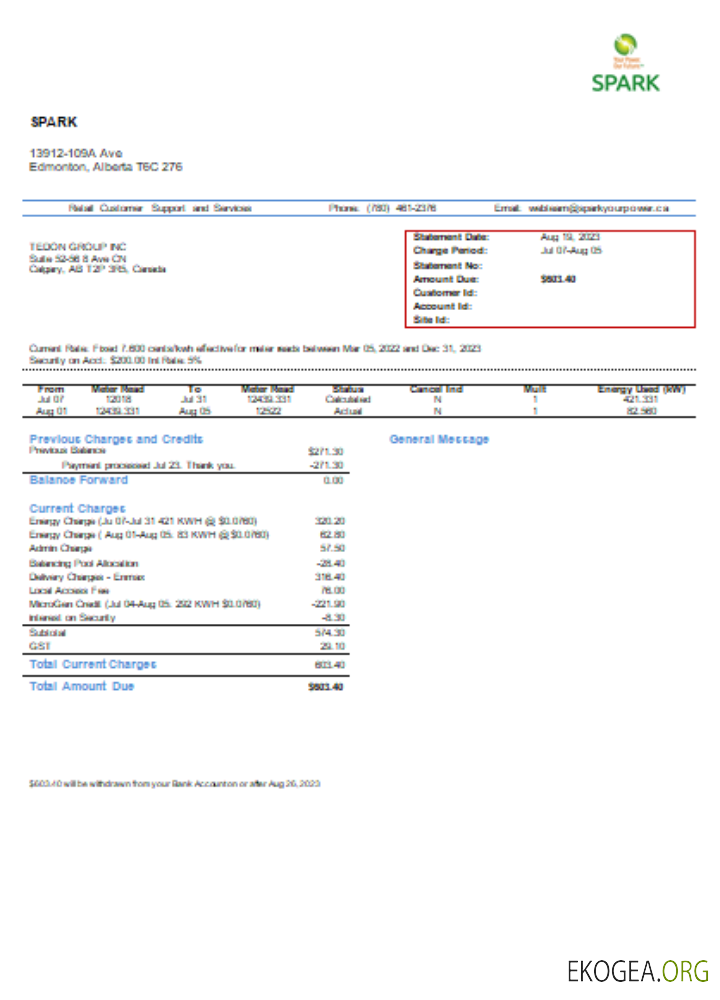 Projet de loi sur les services publics de Spark Alberta, SCR